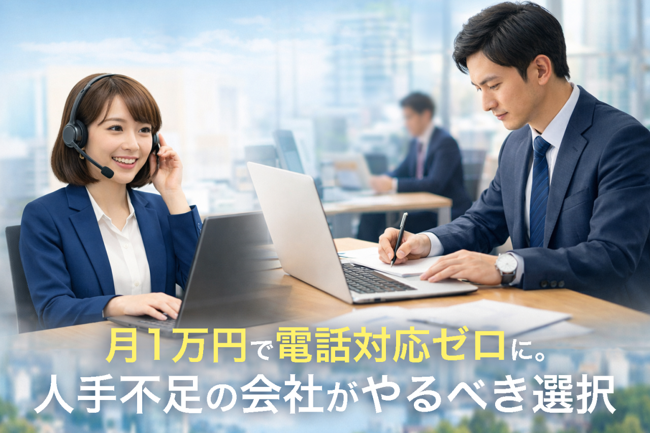 月1万円で電話対応ゼロに。人手不足の会社がやるべき選択